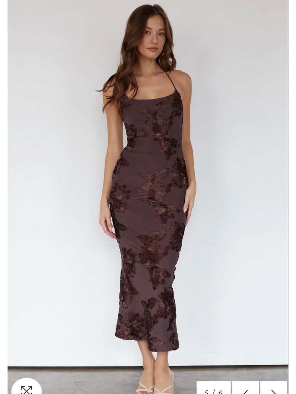 American Threads Tay Floral Midi Dress